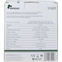 Inter-Tech Dynatron Argus SU-260 - Kühler - 12 cm - 600 RPM - 1400 RPM - 26 dB - 59,47 m³/h