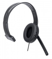 Manhattan Mono USB-Headset - Ohrumschließendes Design (Over-Ear) - Ohrmuschel einseitig - kabelgebunden - USB-A-Stecker - integrierte Lautstärkeregelung - verstellbares Mikrofon - schwarz - Kopfhörer - Kopfband - Büro/Callcenter - Schwarz - Monophon - SCR