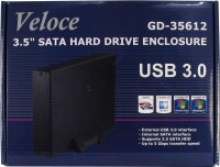 Inter-Tech Veloce GD-35612 - 3.5 Zoll - SATA - Serial ATA II - 5 Gbit/s - Schwarz