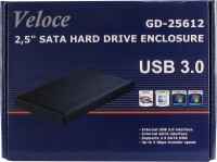 Inter-Tech Veloce GD-25612 - 2.5 Zoll - SATA - Serial ATA II - 5 Gbit/s - Schwarz
