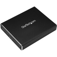 StarTech.com Dual Slot Festplattengehäuse für M.2 NGFF SATA SSDs - USB 3.1 (10Gbit/s) - RAID - SSD-Gehäuse - M.2 - M.2 - SATA - Serial ATA II - Serial ATA III - 10 Gbit/s - USB Konnektivität - Schwarz