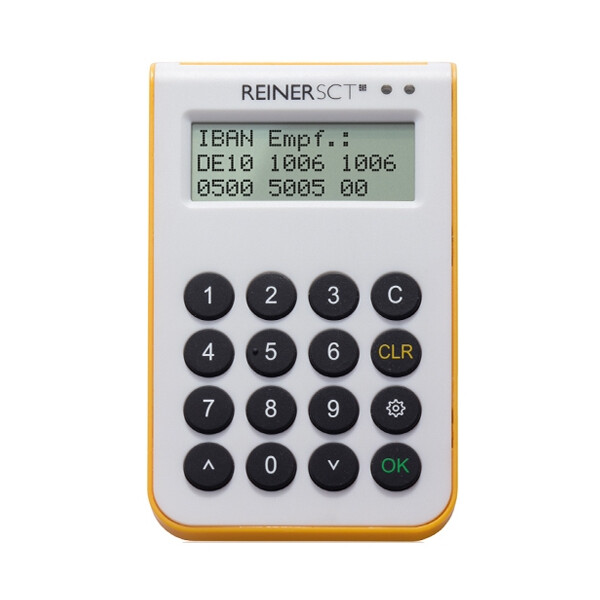 ReinerSCT Reiner SCT cyberJack one - Weiß - Gelb - LCD - 5 V - 68 mm - 114 mm - 12 mm