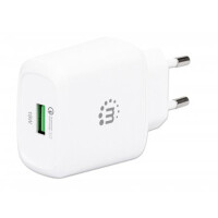 Manhattan QC 3.0 USB-Ladegerät 18 W - USB-Netzteil mit USB-A Qualcomm Quick Charge™ 3.0-Port mit bis zu 18 W - weiß - Indoor - AC - 12 V - Weiß