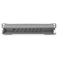 DIGITUS DN-91608S-SL-EA - CAT 6A Patch Panel, geschirmt,8-Port 1/2HE, 10", Rack Mount,schwarz RAL 9005