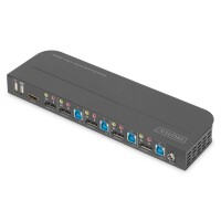 DIGITUS DS-12890 - KVM Switch, 4x1,DP, DP/HDMI Out,USB...
