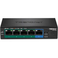 TRENDnet TPE-TG52 5-Port PoE Switch Gigabit PoE+ 32W - Switch - 1 Gbps