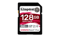 Kingston 128GB Canvas React Plus SDXC UHS-II 300R/260W U3 V90 for Full HD/4K/8K - 128 GB - SD - Klasse 10 - UHS-II - 300 MB/s - 260 MB/s