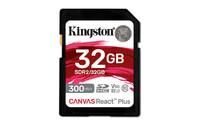 Kingston 32GB Canvas React Plus SDHC UHS-II 300R/260W U3 V90 for Full HD/4K/8K - 32 GB - SD - Klasse 10 - UHS-II - 300 MB/s - 260 MB/s