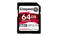 Kingston 64GB Canvas React Plus SDXC UHS-II 300R/260W U3...