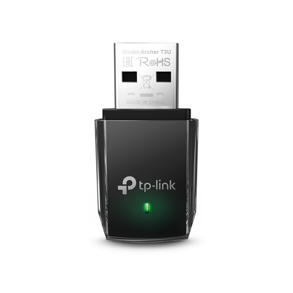 TP-LINK Archer T3U - Verkabelt - USB - WLAN - Wi-Fi 5 (802.11ac) - 1267 Mbit/s - Schwarz