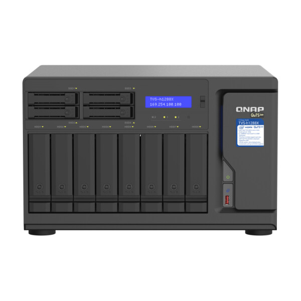 QNAP TVS-h1288X - NAS - Tower - Intel® Xeon® - Schwarz