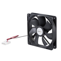 StarTech.com 120mm Gehäuselüfter - Lüfter für PC Gehäuse mit LP4 Molex Stecker - Ventilator - 12 cm - 2000 RPM - Schwarz