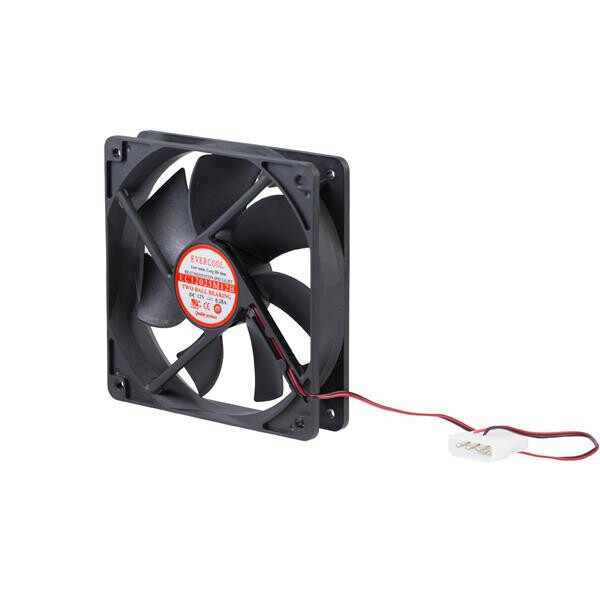 StarTech.com 120mm Gehäuselüfter - Lüfter für PC Gehäuse mit LP4 Molex Stecker - Ventilator - 12 cm - 2000 RPM - 30 dB - 72,94 cfm - Schwarz