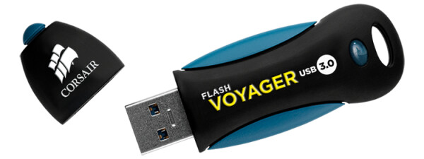 Corsair Voyager 256GB - 256 GB - USB Typ-A - 3.2 Gen 1 (3.1 Gen 1) - 190 MB/s - Kappe - Schwarz - Blau
