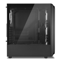 Sharkoon TK5M RGB ATX - Desktop - PC - Schwarz - ATX - micro ATX - Mini-ITX - Metall - Kunststoff - Gehärtetes Glas - Multi