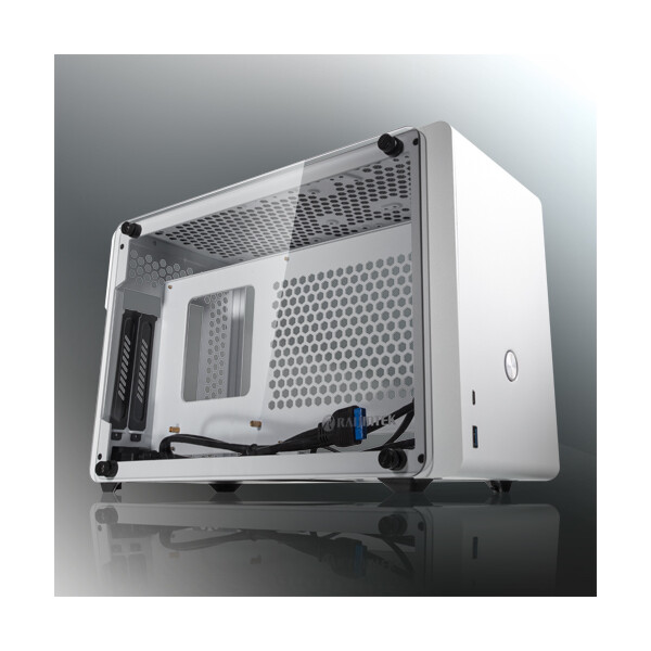 RAIJINTEK Ophion Mini-ITX Gehäuse Tempered Glass - weiß - Gehäuse - Mini-ITX