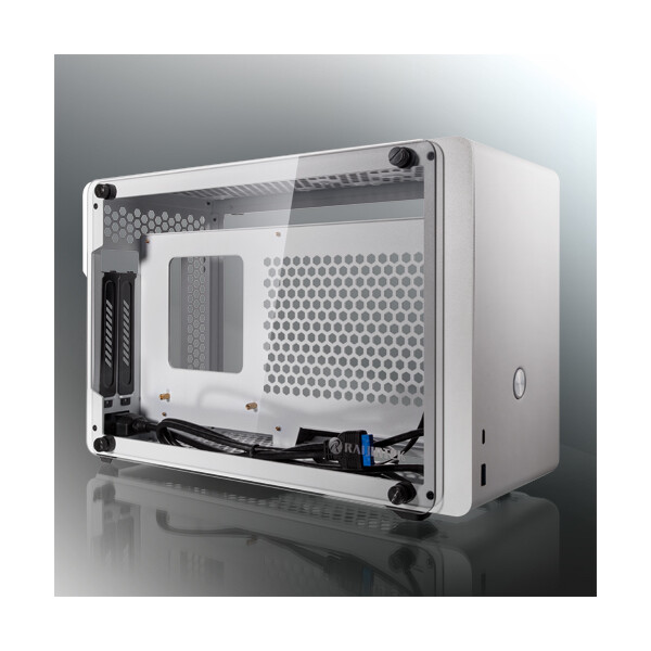 RAIJINTEK Ophion Mini-ITX Gehäuse Tempered Glass - weiß - Gehäuse - Mini-ITX