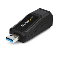 StarTech.com USB 3.0 auf Gigabit Ethernet Lan Adapter - Schwarz - Kabelgebunden - USB - Ethernet - 1000 Mbit/s - Schwarz