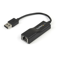 StarTech.com USB 2.0 10/100 Mbit Ethernet Adapter - Lan Nic USB Netzwerkadapter - Kabelgebunden - USB - Ethernet - 200 Mbit/s - Schwarz