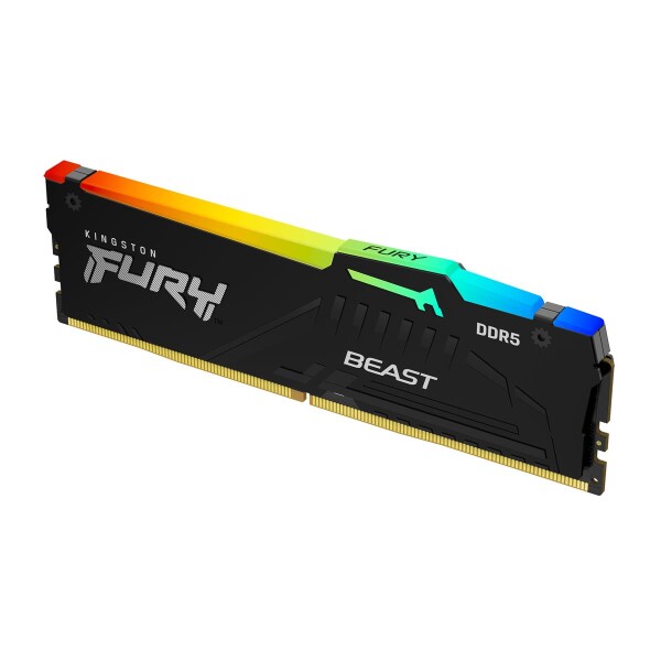 Kingston FURY Beast 16 GB 5200 MT/s DDR5 CL40 DIMM RGB - 16 GB - 1 x 16 GB - DDR5 - 288-pin DIMM