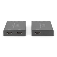 DIGITUS DS-55506 - HDMI 2.0 Extender Set, 70 m 4K/60Hz, 18 Gbps, HDCP 2.2, HDR, PoC