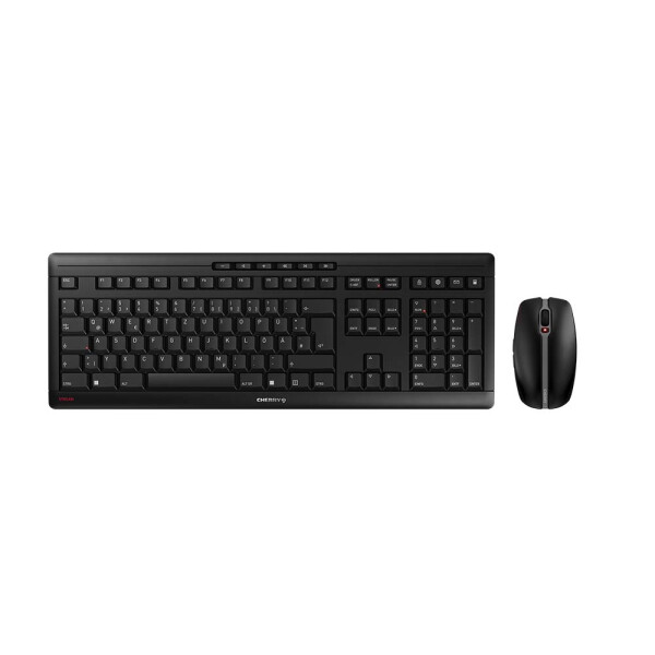 Cherry STREAM SESKTOP - Kebelloses Desktopset - Schwarz - USB (QWERTZ - DE) - Standard - RF Wireless - QWERTZ - Schwarz - Maus enthalten