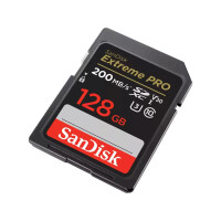 SanDisk Extreme PRO 128GB SDHC Memory Card 200MB/s 90MB/s UHS-I Class 10 U3 V30