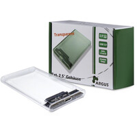 Inter-Tech GD-25000 - HDD-Gehäuse - 2.5 Zoll - SATA - Serial ATA II - Serial ATA III - 5 Gbit/s - USB Anschluss - Transparent