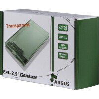 Inter-Tech GD-25000 - HDD-Gehäuse - 2.5 Zoll - SATA - Serial ATA II - Serial ATA III - 5 Gbit/s - USB Anschluss - Transparent