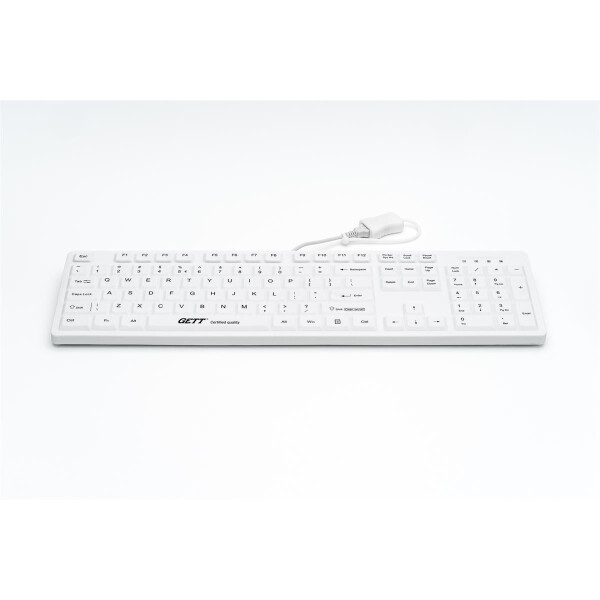 GETT CleanType Easy Protect - Standard - USB - QWERTY - Weiß