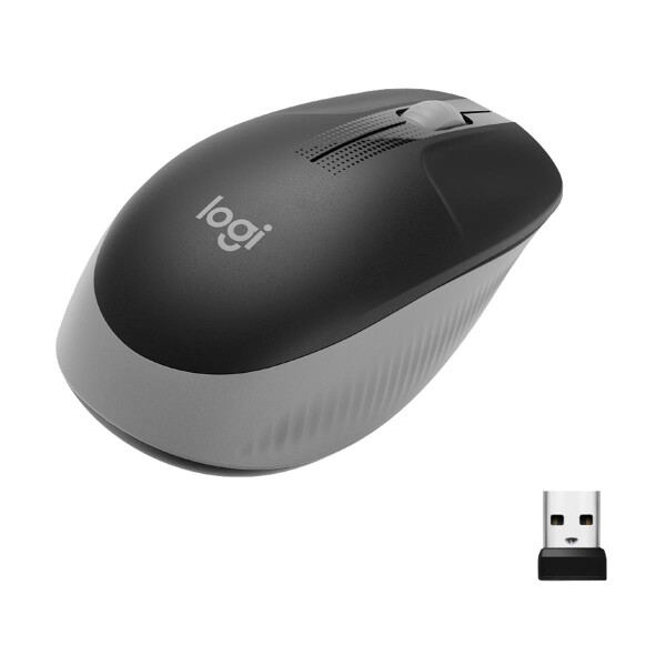 Logitech M191 - Beidhändig - Optisch - RF Wireless - 1000 DPI - Schwarz - Grau