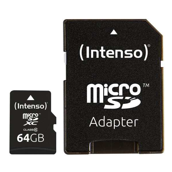 Intenso 64GB MicroSDHC - 64 GB - MicroSDXC - Klasse 10 - 40 MB/s - Schwarz