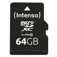 Intenso 64GB MicroSDHC - 64 GB - MicroSDXC - Klasse 10 -...