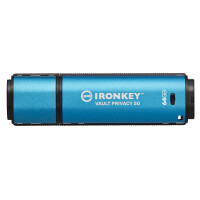 Kingston 64GB IronKey Vault Privacy 50 AES-256 Encrypted...