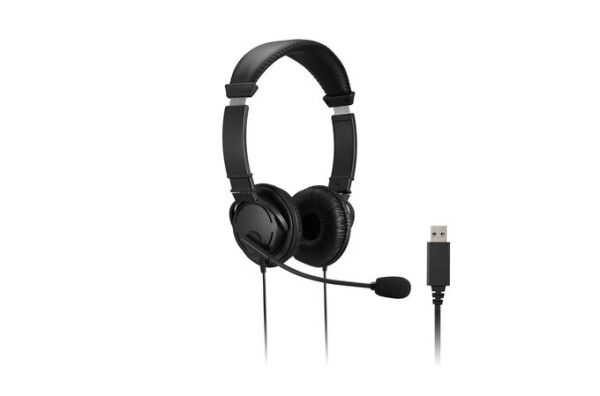 Kensington Classic USB-A Headset mit Mikrofon und Lautstärkeregler - Kabelgebunden - Büro/Callcenter - Kopfhörer - Schwarz