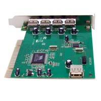 StarTech.com 7 Port USB 2.0 PCI Schnittstellenkarte - PCI/PCI-X - USB 2.0 - PCI 2.2 - Grün - CE - FCC - TAA - REACH - VIA/VLI - VT6212