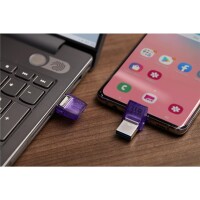 Kingston DataTraveler 256GB microDuo 3C 200MB/s dual USB-A + USB-C - 256 GB - USB Type-A / USB Type-C - 3.2 Gen 1 (3.1 Gen 1) - 200 MB/s - andere - Edelstahl - Violett