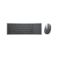 Dell Mehrgeräte-Wireless-Tastatur und -Maus - KM7120W - deutsch (QWERTZ) - Standard - RF Wireless + Bluetooth - QWERTZ - Grau - Titan - Maus enthalten