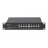 DIGITUS 16-Port Gigabit Switch, 10 Zoll, Unmanaged