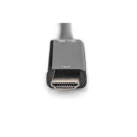 DIGITUS AK-330101-002-S - HDMI M auf DP F mit externer Stromversorgung 4K@30Hz. 0,2 m Schwarz
