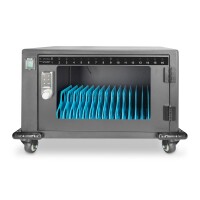 DIGITUS DN-45003 - Mobiler Ladeschrank, 16 Ladestationen, 14", schw 384 x 550 x 375 mm, elektr.Schloss, USB, Lüfter