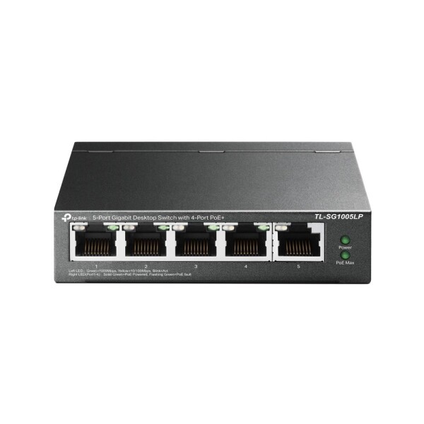 TP-LINK 5-Port-Gigabit-Desktop-Switch mit 4-Port-PoE+ - Unmanaged - Gigabit Ethernet (10/100/1000) - Power over Ethernet (PoE) - Wandmontage