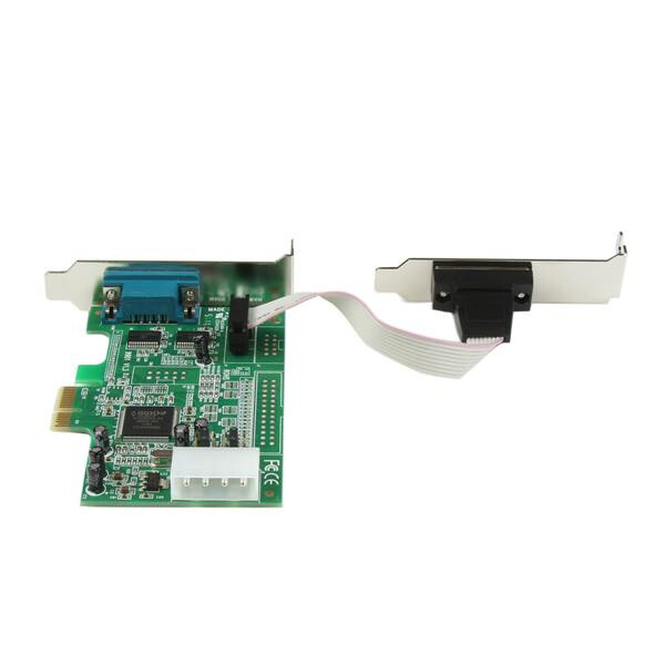 StarTech.com 2 Port Seriell RS232 PCI Express Low Profile Schnittstellenkarte mit 16550 UART - PCIe - Seriell - PCIe 1.1 - RS-232 - Grün - ASIX - MCS9922CV-AA