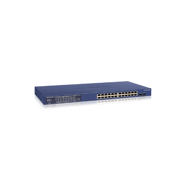 Netgear GS724TPP - Managed - L2/L3/L4 - Gigabit Ethernet (10/100/1000) - Vollduplex - Power over Ethernet (PoE) - Rack-Einbau