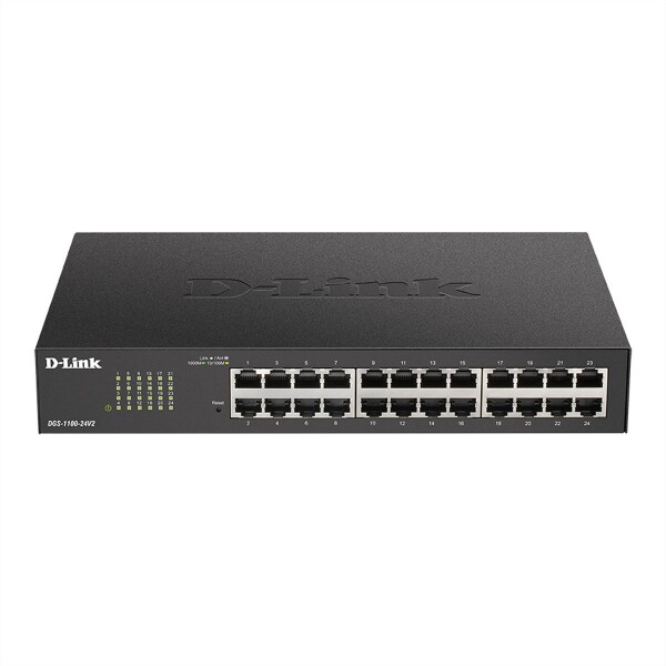 D-Link DGS-1100-24V2 - Managed - L2 - Gigabit Ethernet (10/100/1000) - Vollduplex - Rack-Einbau - 1U