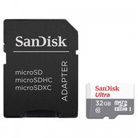 SanDisk Ultra microSD - 32 GB - MicroSDHC - Klasse 10 - UHS-I - Grau - Rot