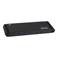 V7 USB-C 3-Display Docking Station 65WPD 2K 4K HDMI DVI