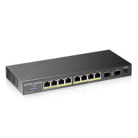 ZyXEL GS1100-10HP v2 - Unmanaged - Gigabit Ethernet (10/100/1000) - Power over Ethernet (PoE) - Wandmontage