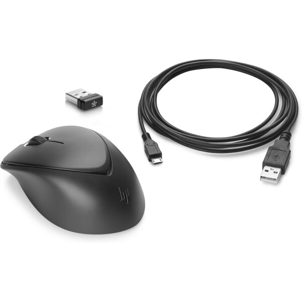 HP Wireless Premium Mouse - Beidhändig - Laser - RF Wireless - 1200 DPI - Schwarz