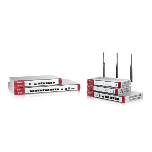 ZyXEL USGFlex Security Gateway 100. Porte 1xWAN 3xLAN/DMZ 1xOPT WAN2 1xUSB. WAN Load - IPSec - L2TP